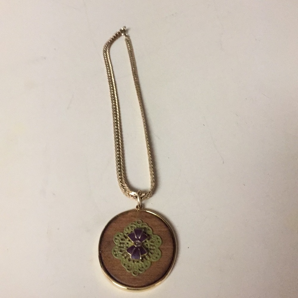 Vintage Krementz Gold Tone Necklace Bow Pendant 65$